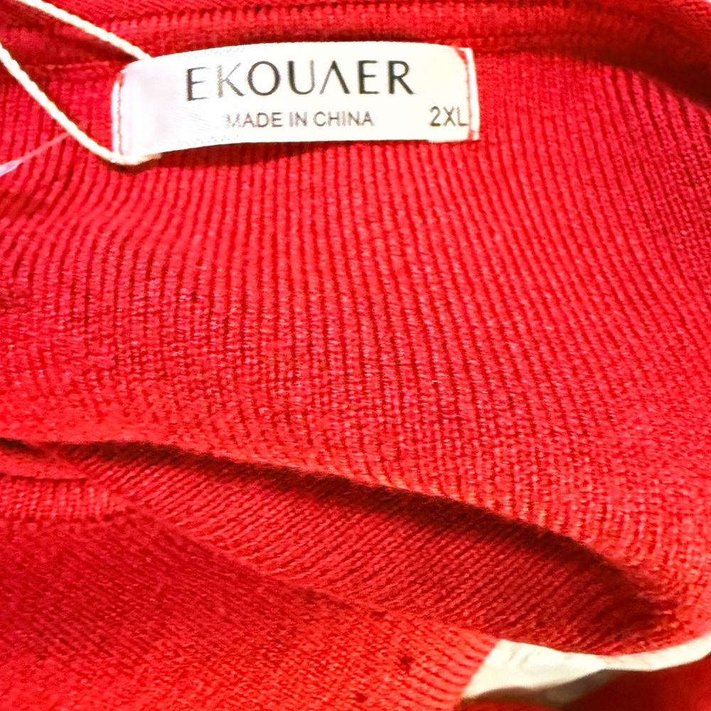 Ekouaer Red Short Sleeve Tunic Top – Size 2XL (NWT) - Picture 8 of 9